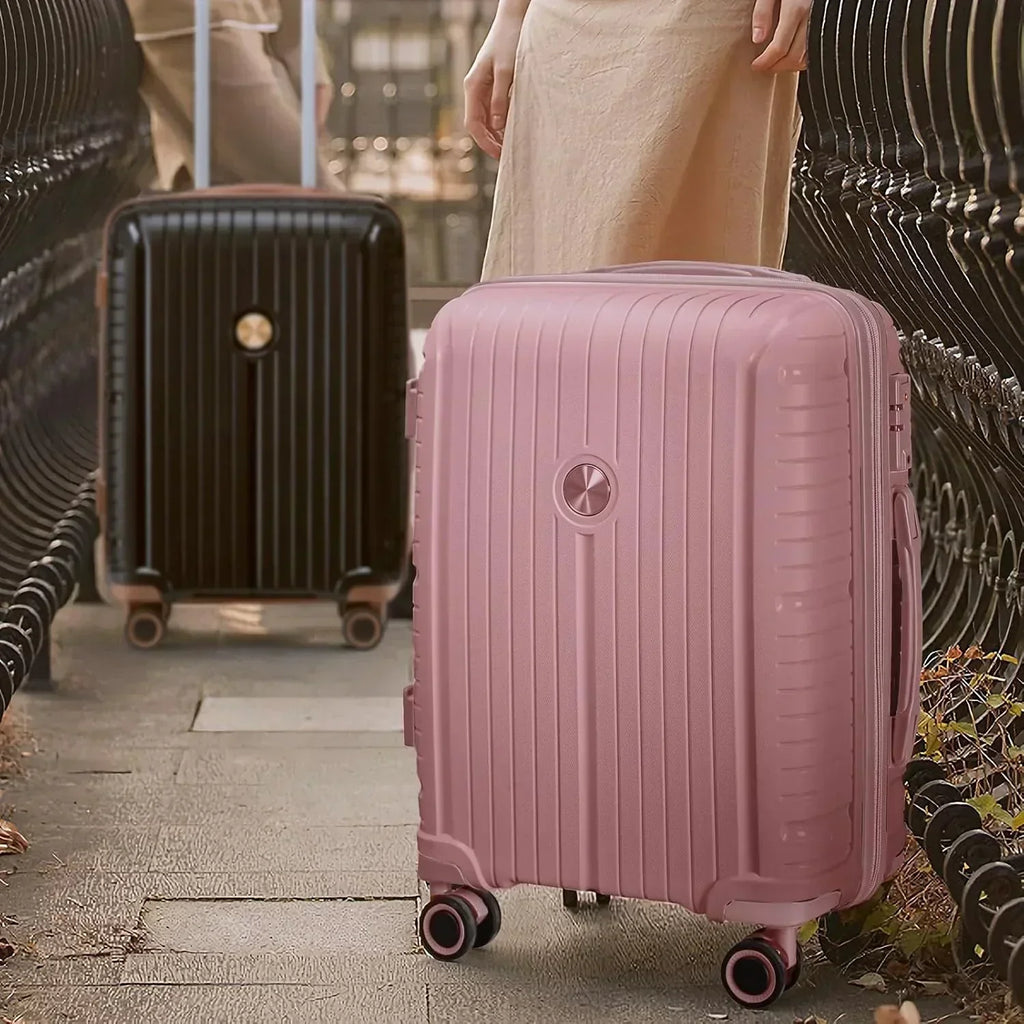 5-piece PP hardshell lightweight travel carry-on luggage set with dual spinner wheels wourant