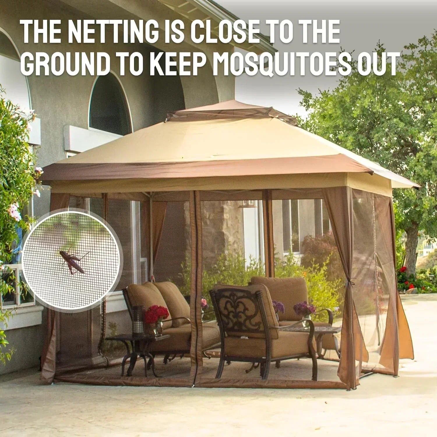 CROWN SHADES 13x13 Pop Up Gazebo Canopy Tent Gazebos on Clearance Outdoor Gazebo wourant