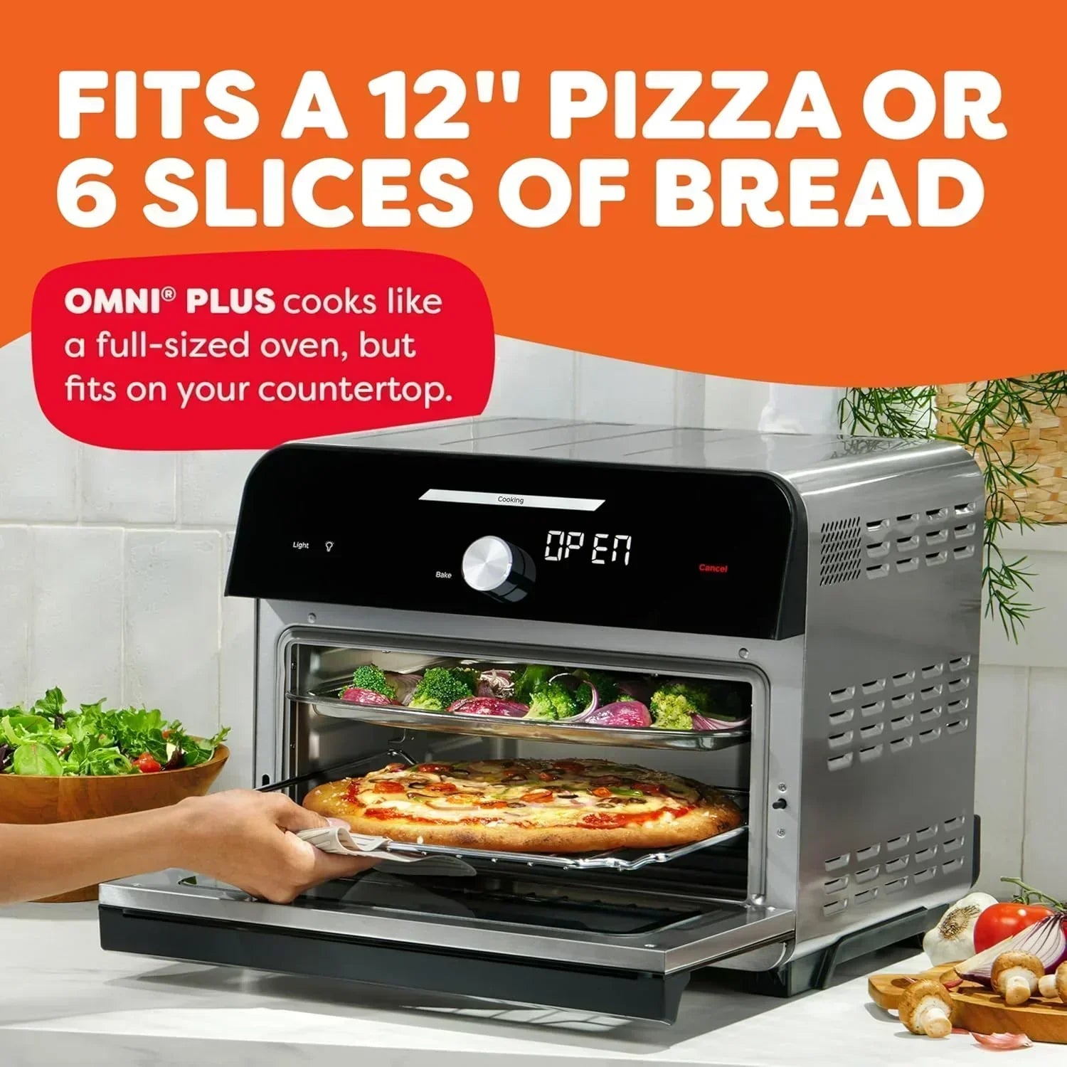 Instant Pot Omni Plus 19QT/18L Toaster Oven Air Fryer 10-in-1 Functions Fits 12" Pizza Crisp Broil wourant