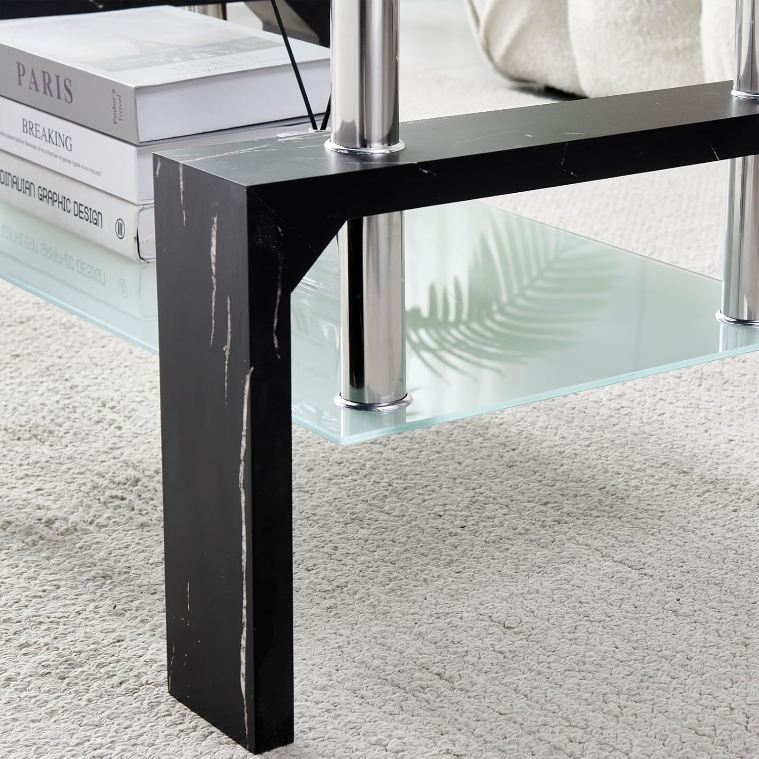 Living Room Rectangle Coffee Table Tea Table Suitable for Waiting Room Modern Side Coffee Table wourant