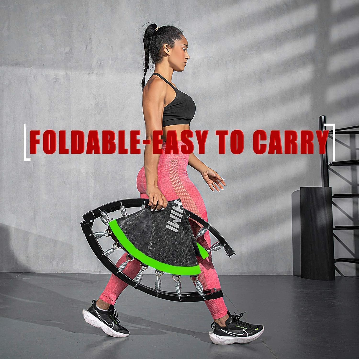 Kanchimi 40" 48" Folding Mini Fitness Indoor Exercise Workout Rebounder Trampoline wourant