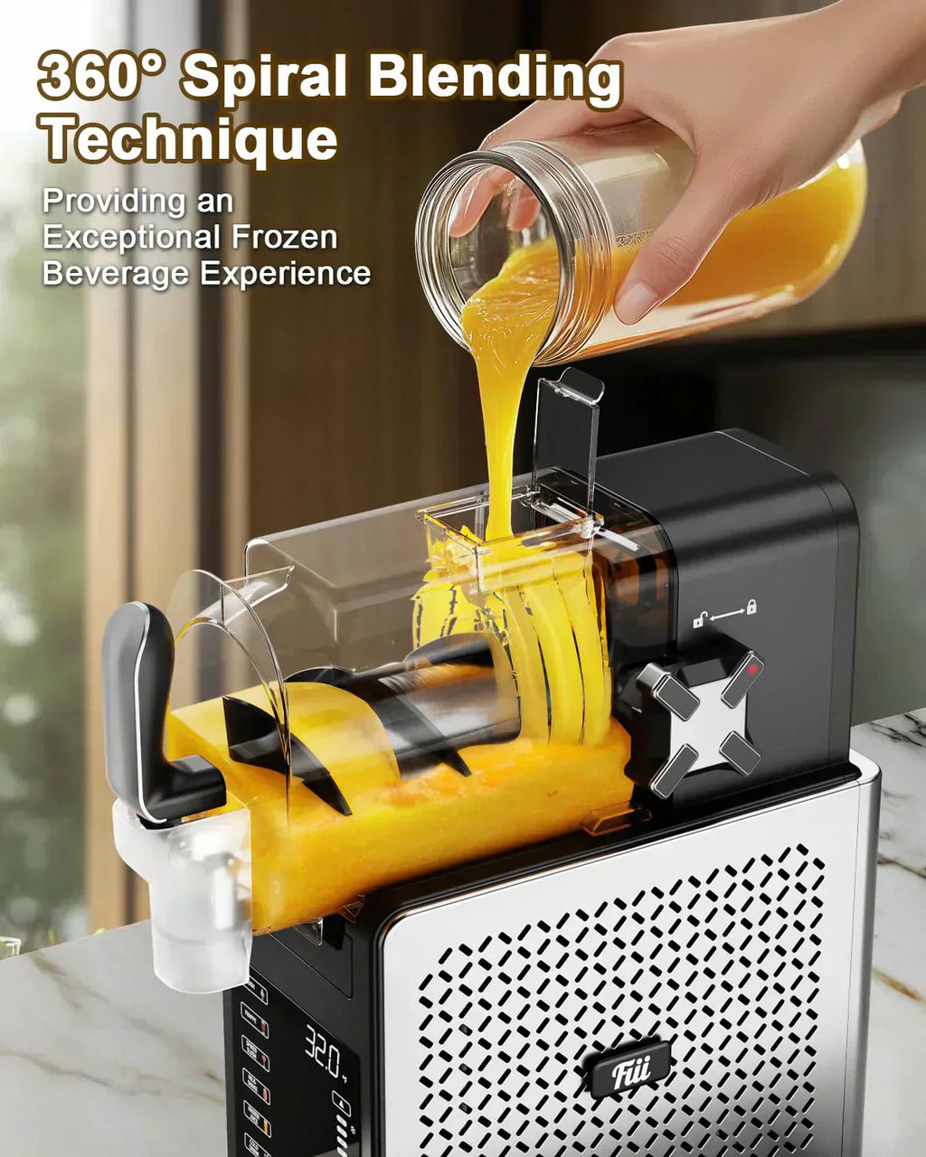 Fiii Slushie Machine 92 oz Slushy Machine for Home 6 Preset Programs Quiet Operation LED Display wourant