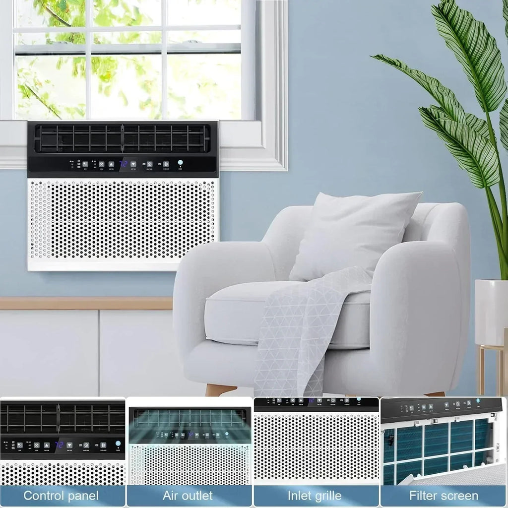 Antarctic Star 12,000 BTU U-Shaped Window Air Conditioner Unit Cools up to 550 Sq.Ft. with 6 Modes wourant
