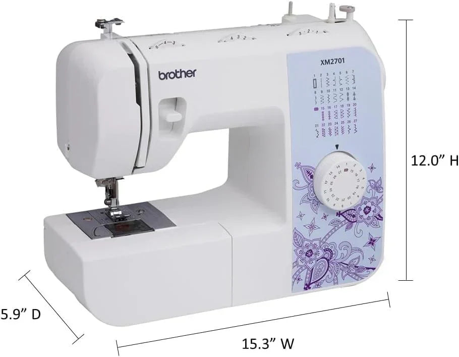 Brother XM2701 Sewing Machine Lightweight Full Featured 27 Stitches 6 Included Feet wourant