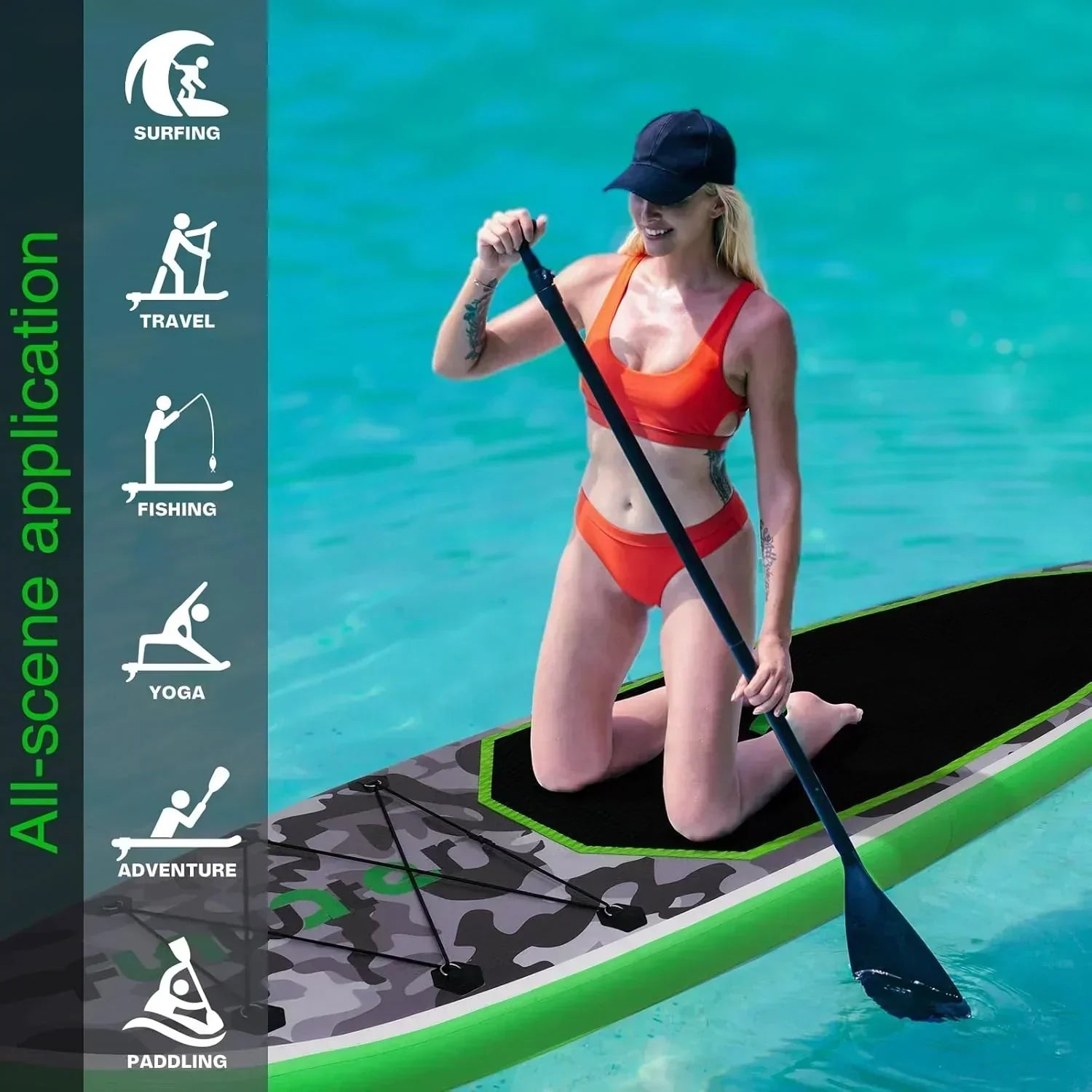 FunWater Inflatable Stand Up Paddle Board Premium SUP Paddle Accessories EVA Deck wourant