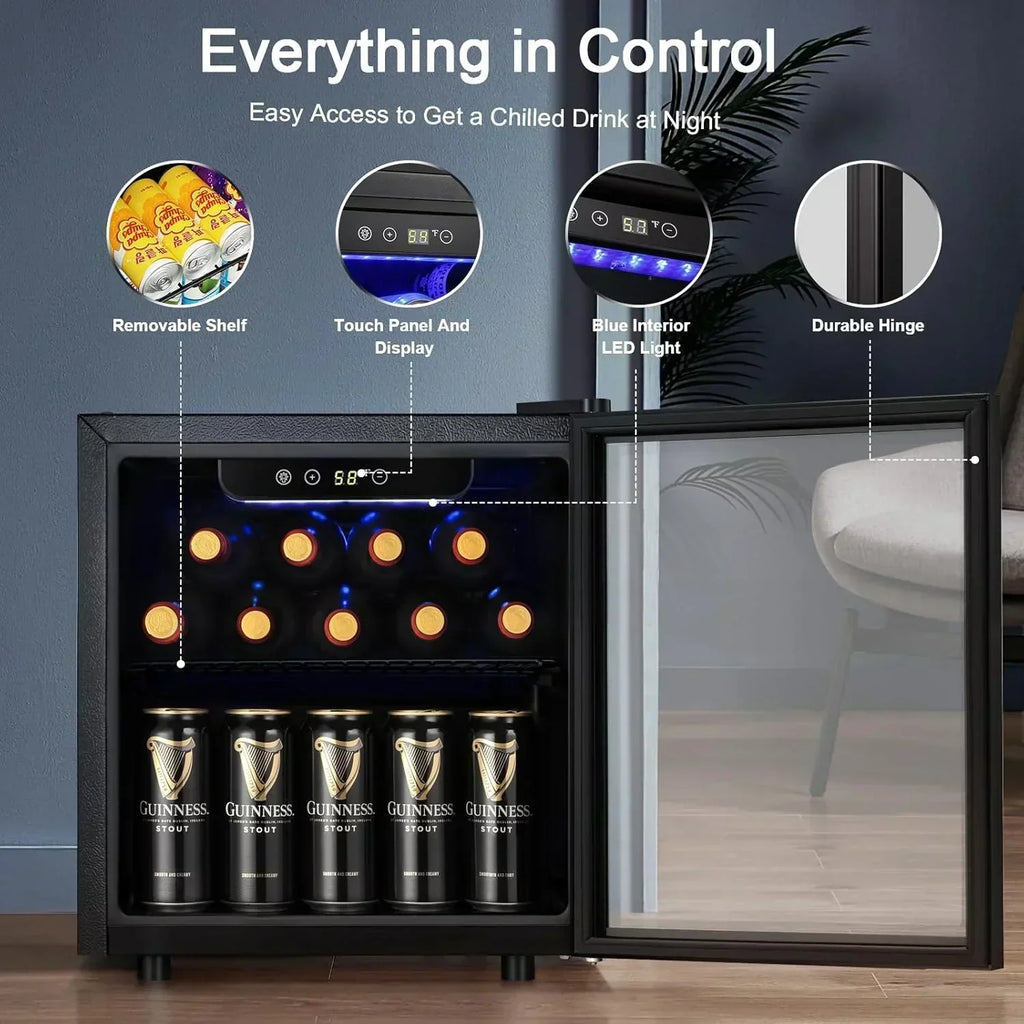 Antarctic Star 26 Bottle 130 Can Wine Cooler/Cabinet Beverage Refrigerator Cellar Beer Clear Glass wourant
