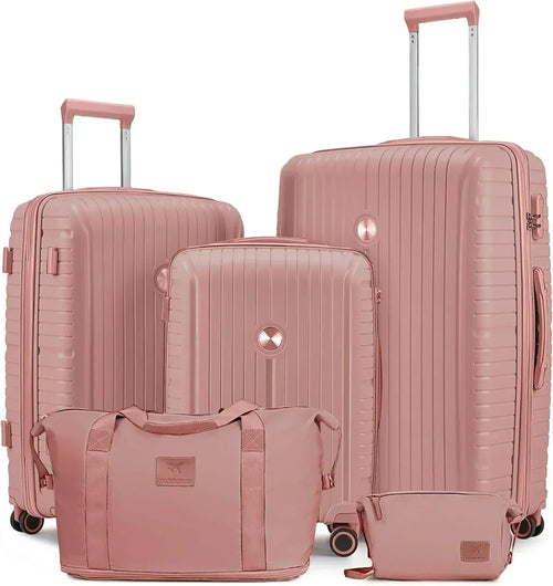 5-piece PP hardshell lightweight travel carry-on luggage set with dual spinner wheels wourant