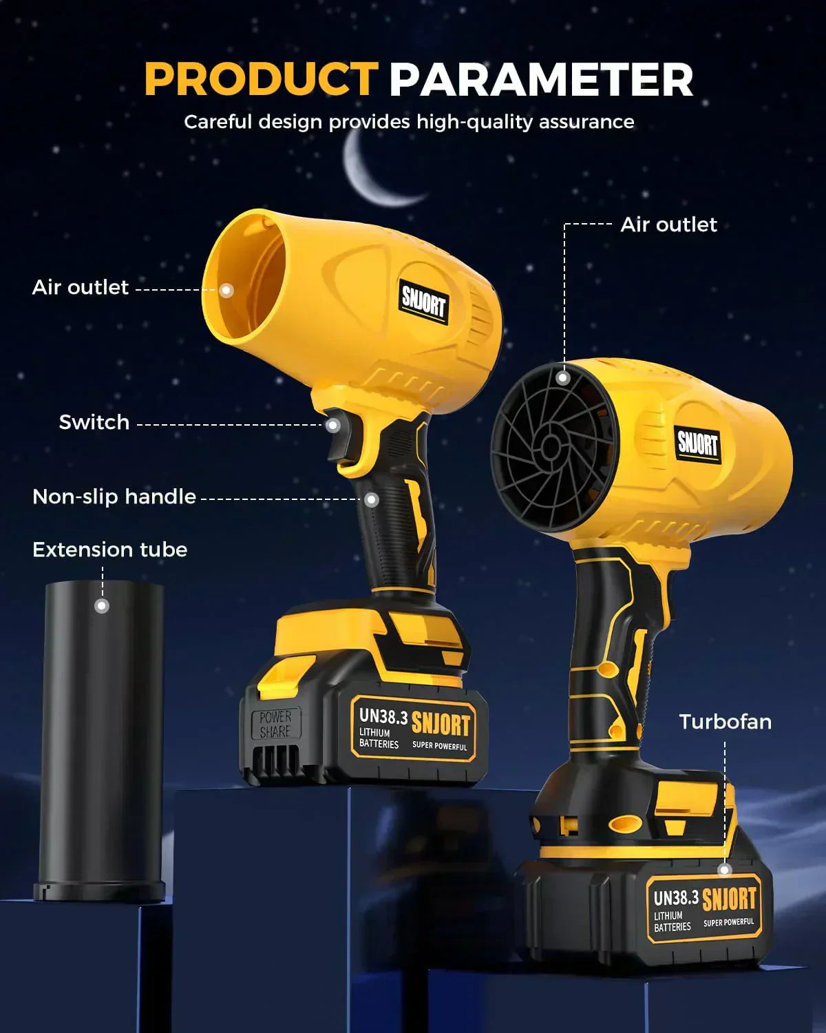 Leaf Blower Cordless with Battery and Charger Extended Nozzle Lightweight Handheld Design wourant