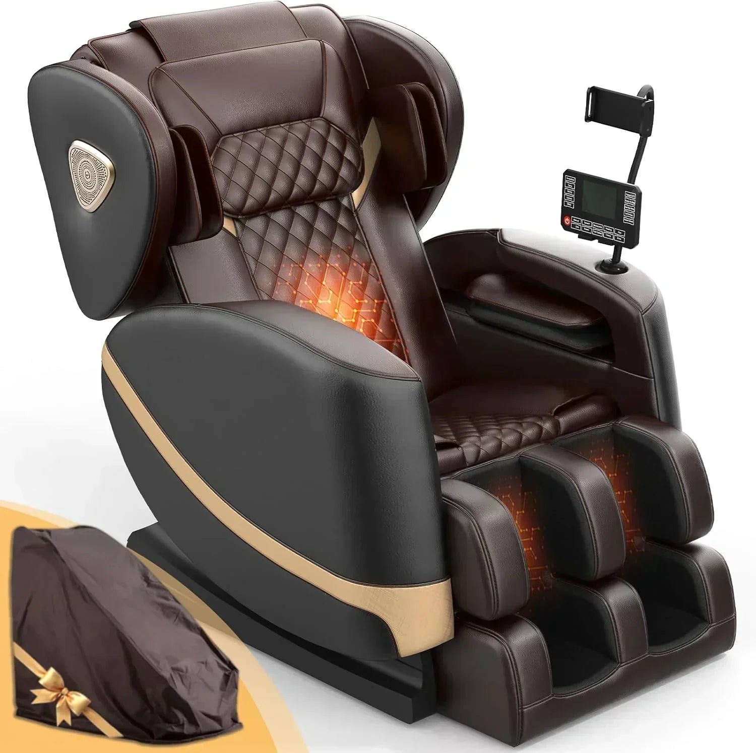 Full Body Massage Chair Zero Gravity Massage Chair with 10 Fixed Rollers Heating Foot Massage wourant