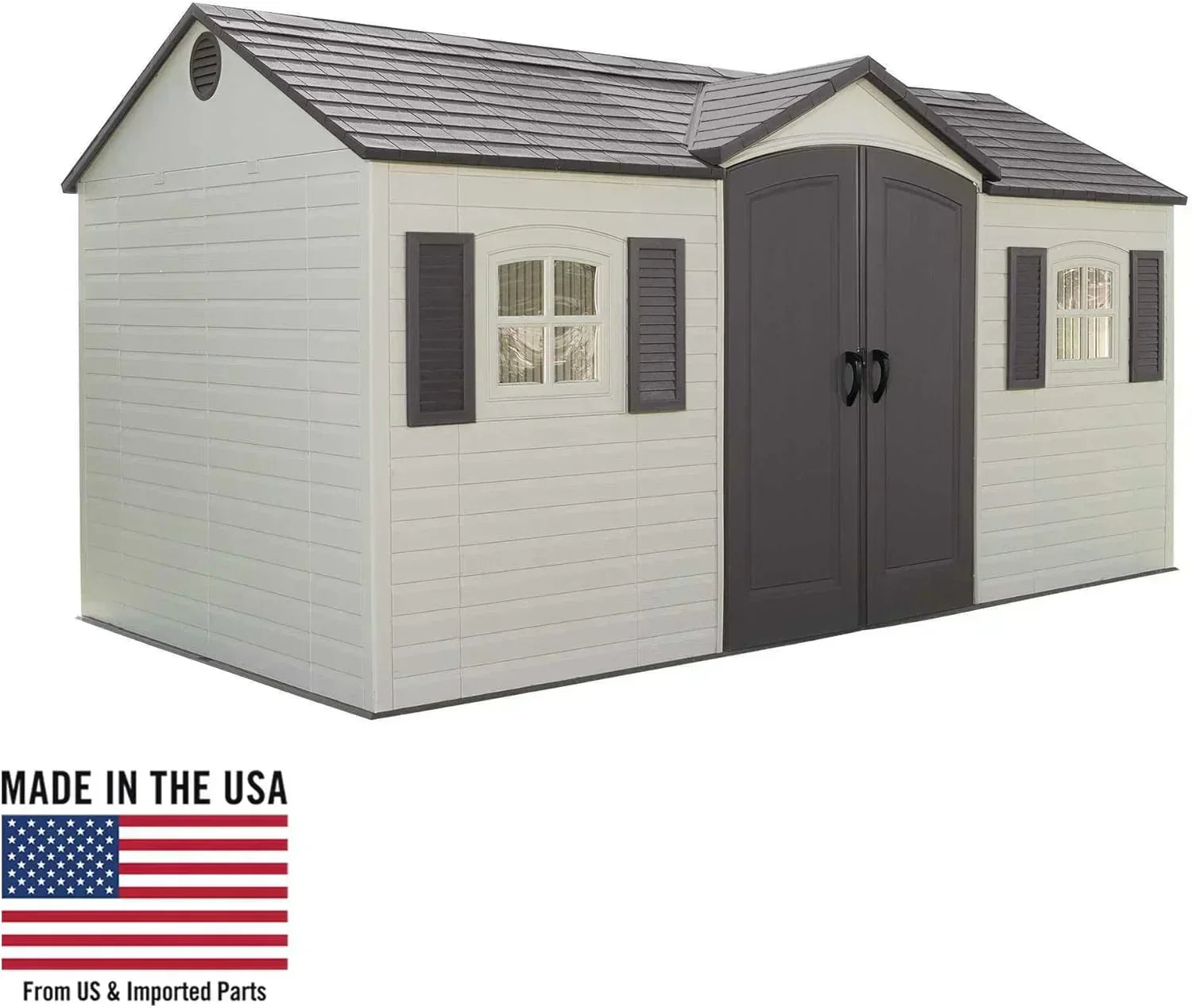 Lifetime 6446 Outdoor Storage Shed 8 x 15 Foot Desert Sand wourant