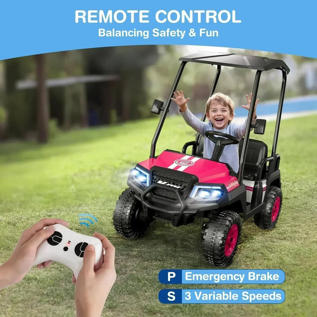 R9 24V Children's Golf Cart with Remote Control Removable Awning wourant