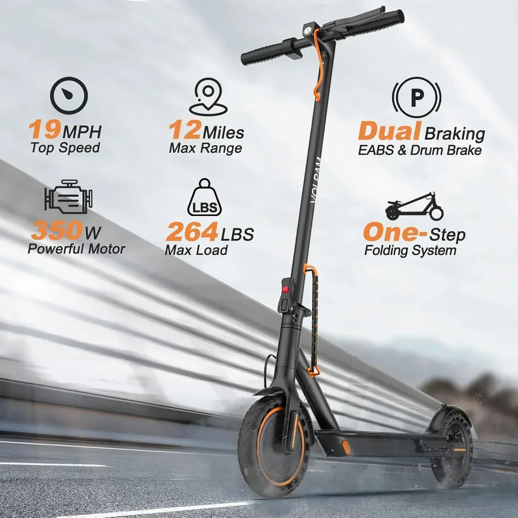 Electric Scooter 350W/500W Powerful Motor 8.5"/10" Solid Tires 19/22Mph 28/21/12 Miles Range wourant