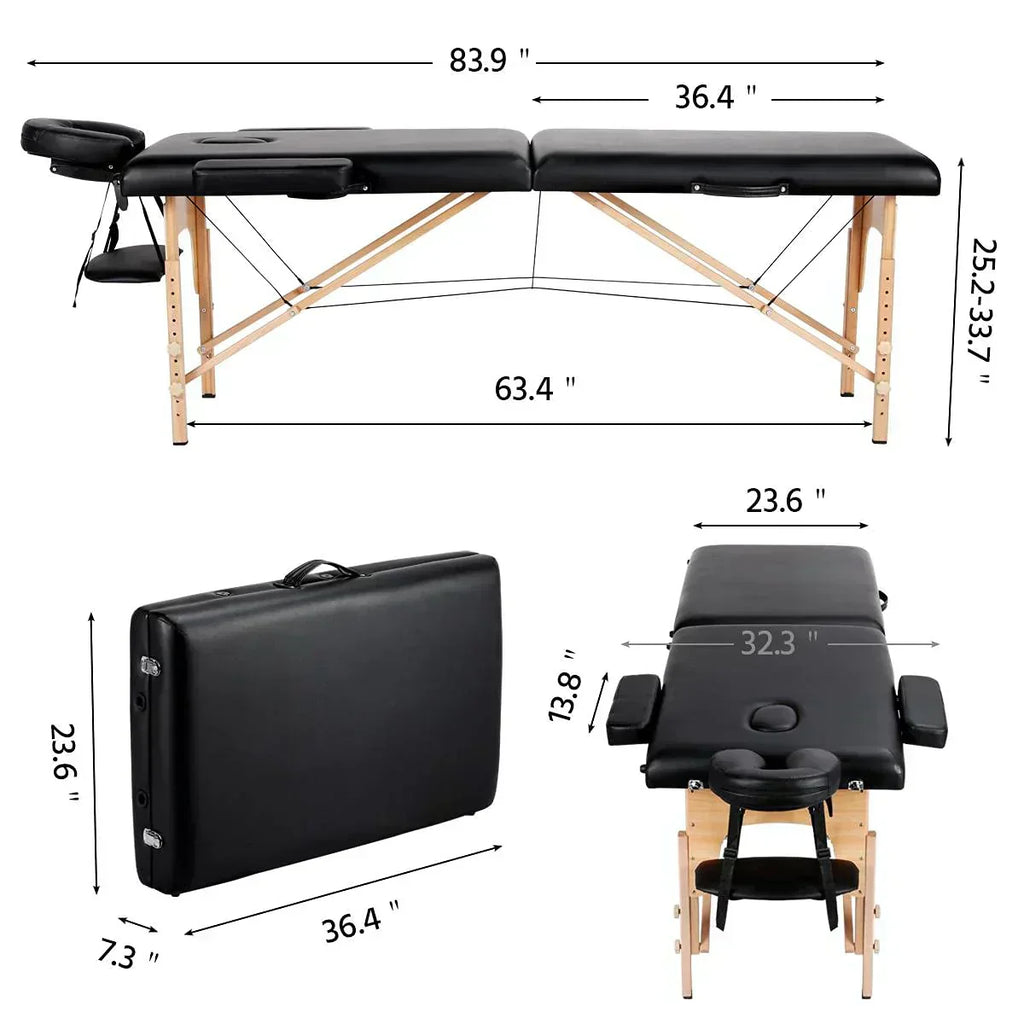 Yaheetech Massage Table Portable Lash Beds Spa Bed Massage Couch Foldable Spa Tables wourant
