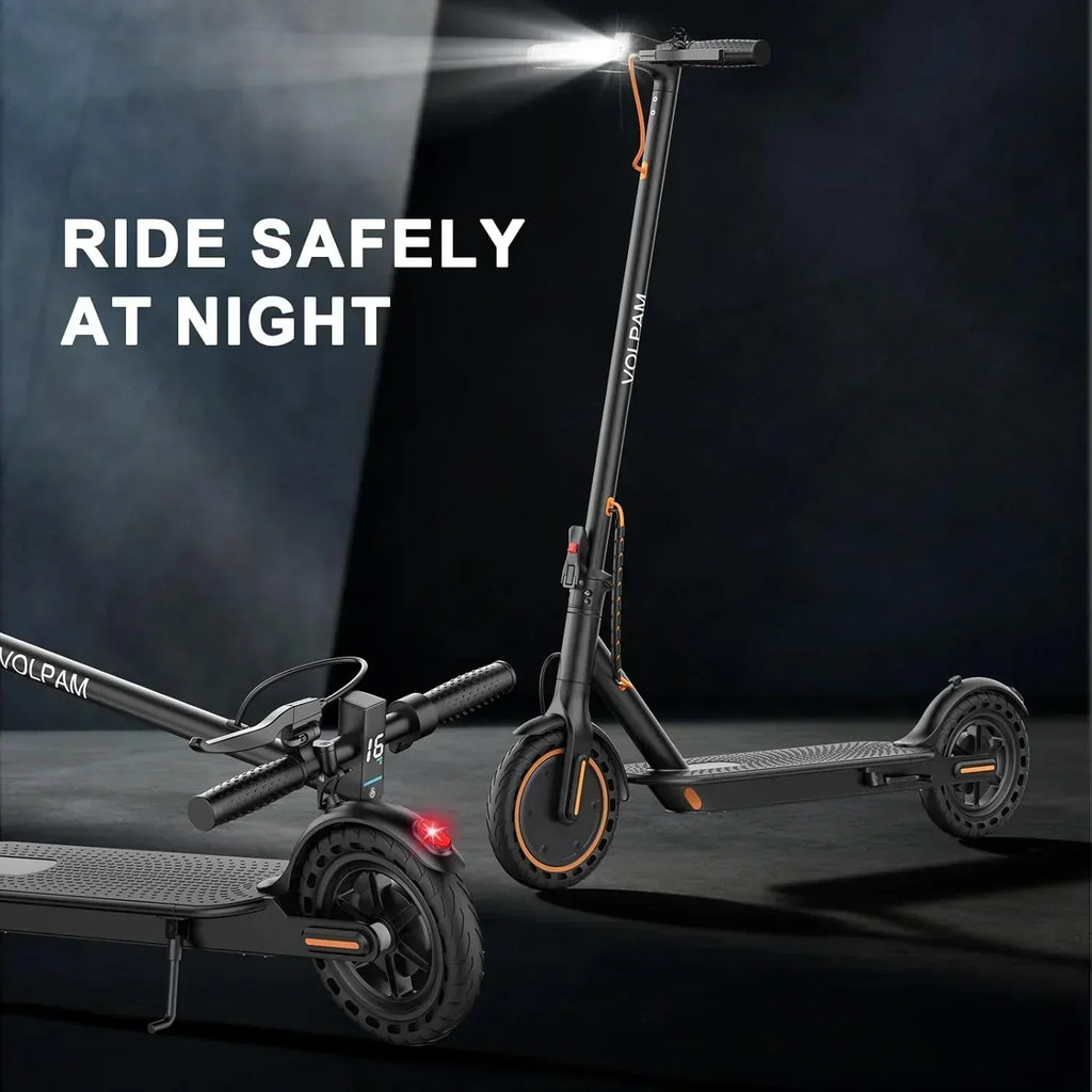 Volpam electric scooter Powerful electric motor Solid tires 28/21/12 mile range wourant