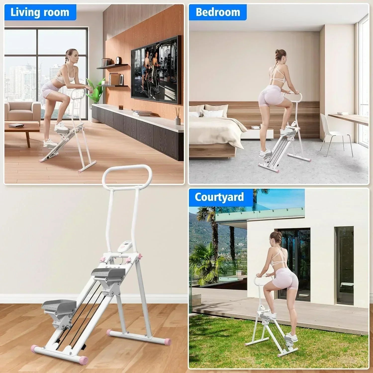Stair Stepper for Home Gym Folding Vertical Climber Cardio Exercise Machine Stair Climber wourant