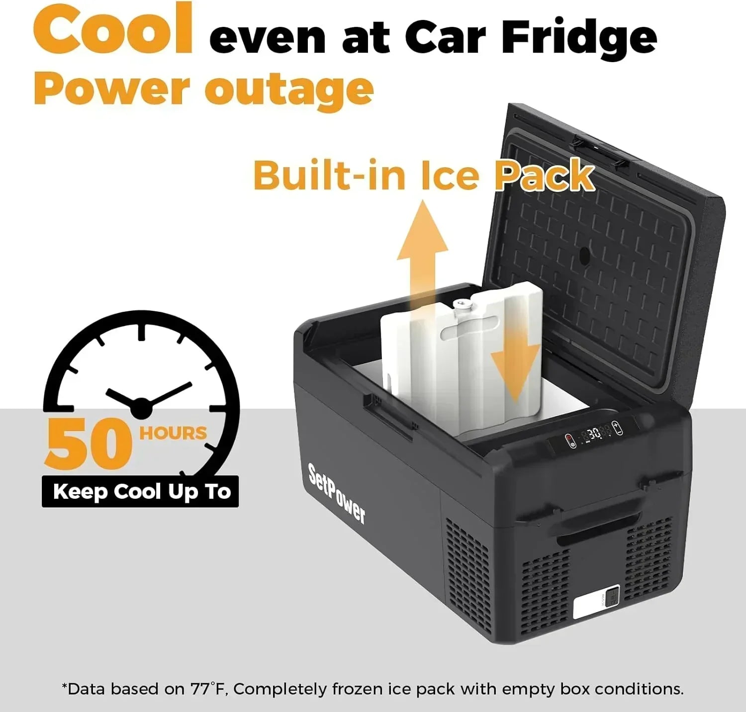12V Refrigerator 21 Quart Portable Freezer 50 Hours Keep Cool Electric Cooler Car Refrigerator wourant