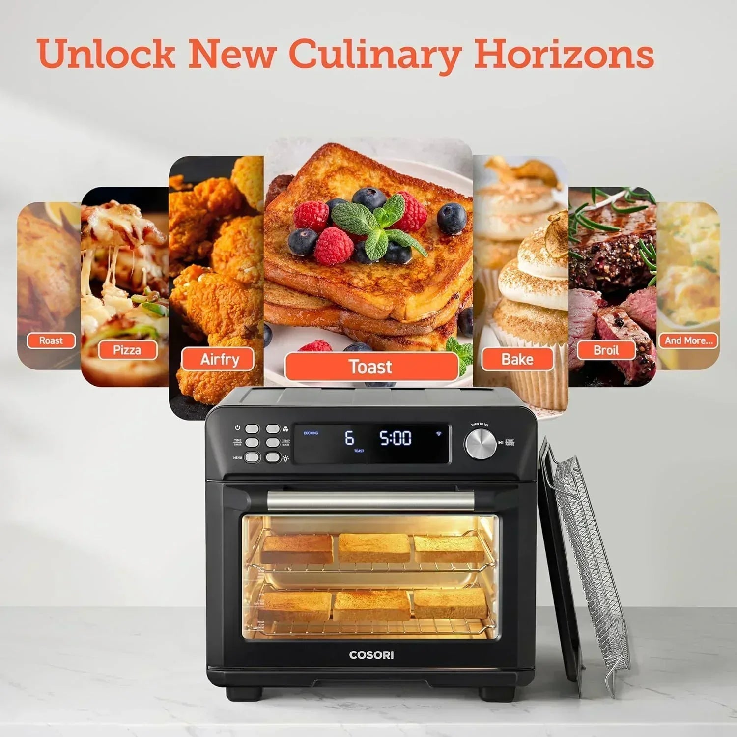 COSORI Smart 12-in-1 Air Fryer Toaster Oven Combo Airfryer Convection Oven Countertop wourant