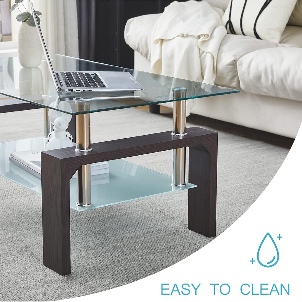 Living Room Rectangle Coffee Table Tea Table Suitable for Waiting Room Modern Side Coffee Table wourant
