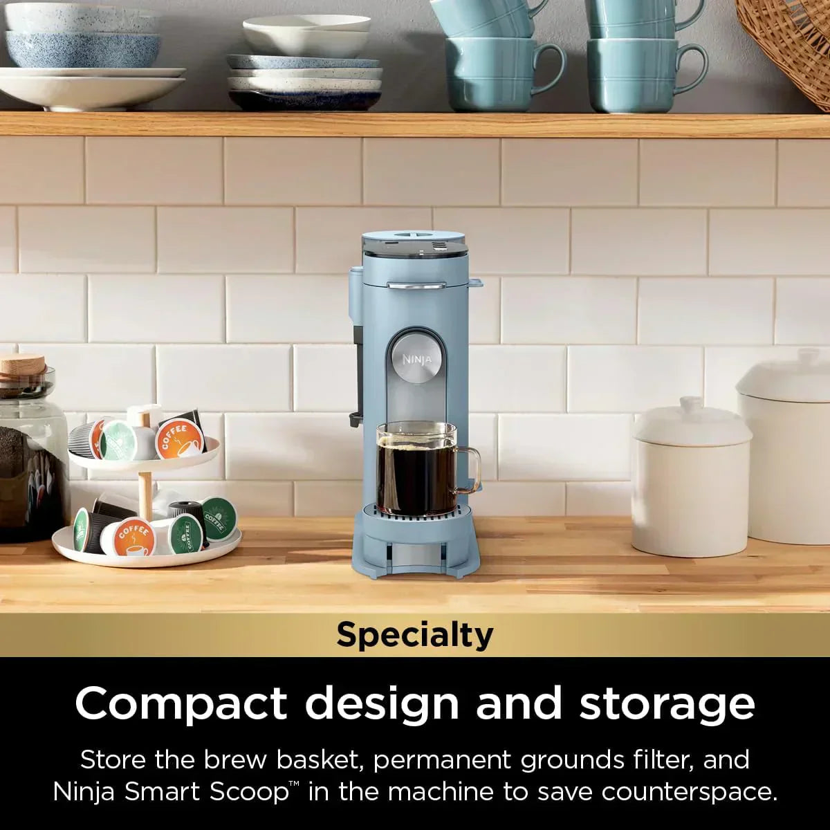 Ninja Coffee Maker Single Cup Brews with pods and grounds K-Cup compatible 4 brewing methods wourant