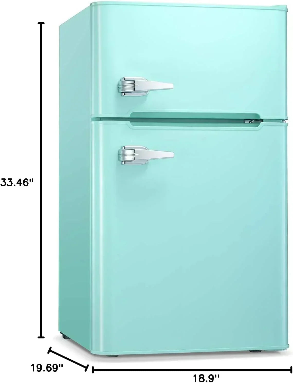 Antarctic Star Compact Mini Refrigerator Separate Freezer Small Fridge Double 2-Door wourant