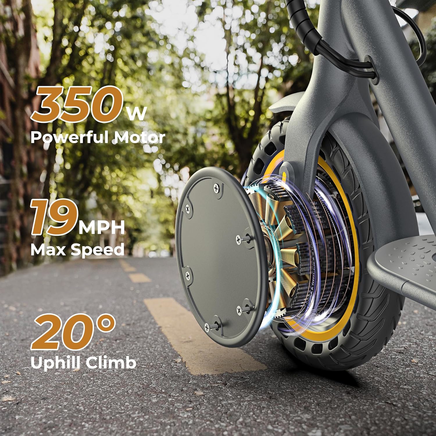 Electric Scooter 350W/500W Motor Top Speed 19/22 mph Max 16/23/28Miles Ranges Foldable E Scooter wourant