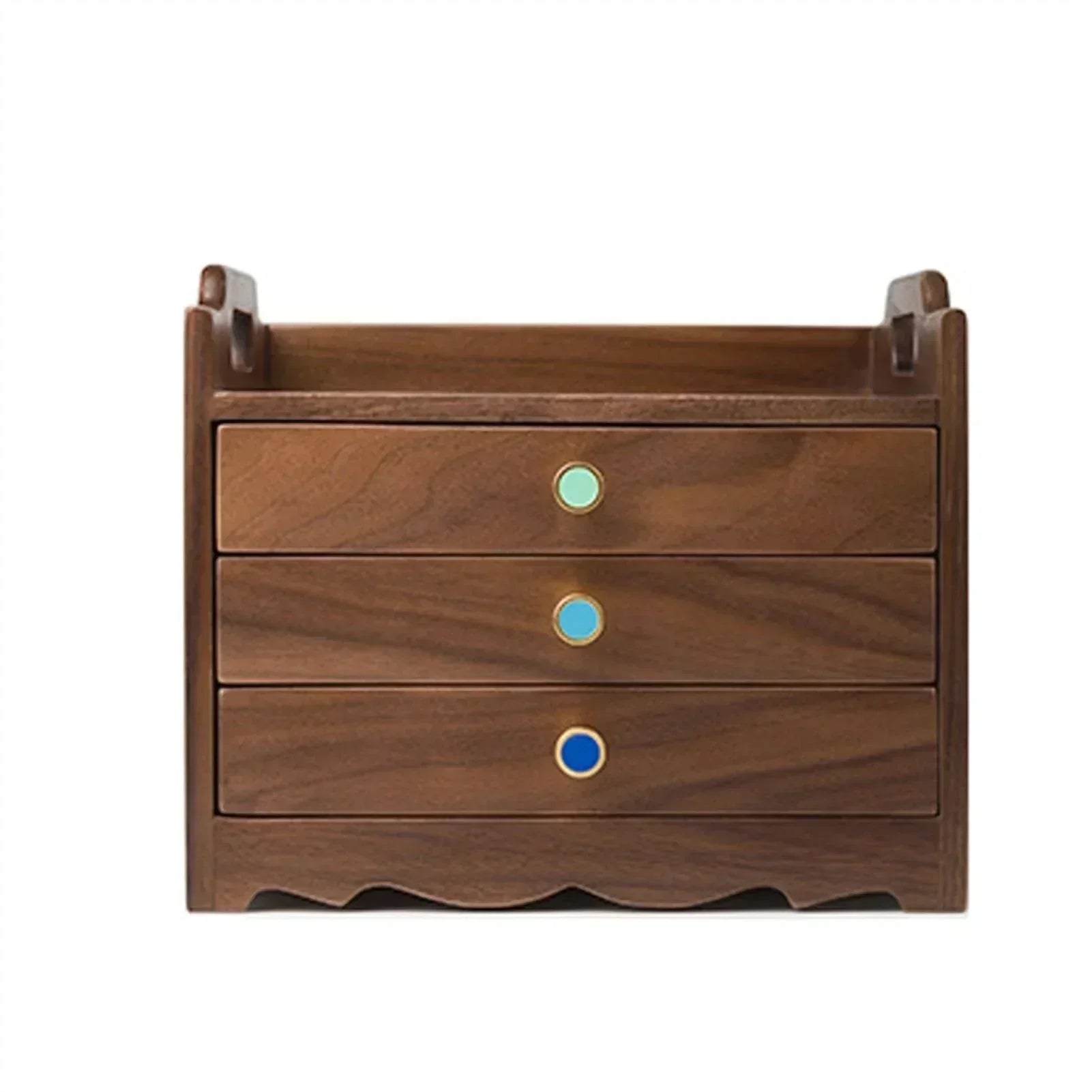 Travel Jewelry Organizer Box Copper Wood Solid Wood Log Jewelry Storage Box wourant