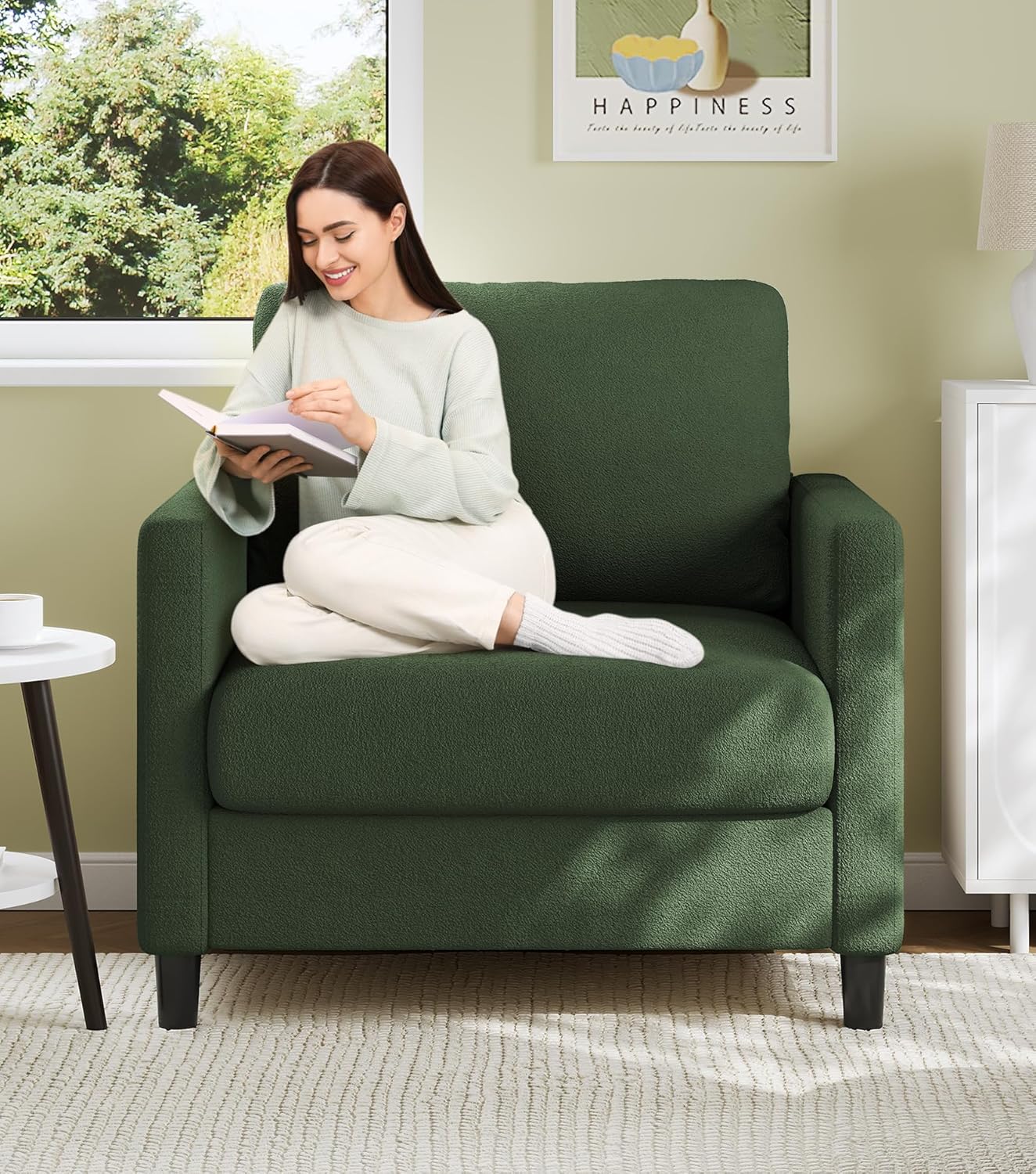 Loveseat Sofa 51" Love Seat Comfy Corduroy Small Loveseat Tool-Free Setup Couch wourant