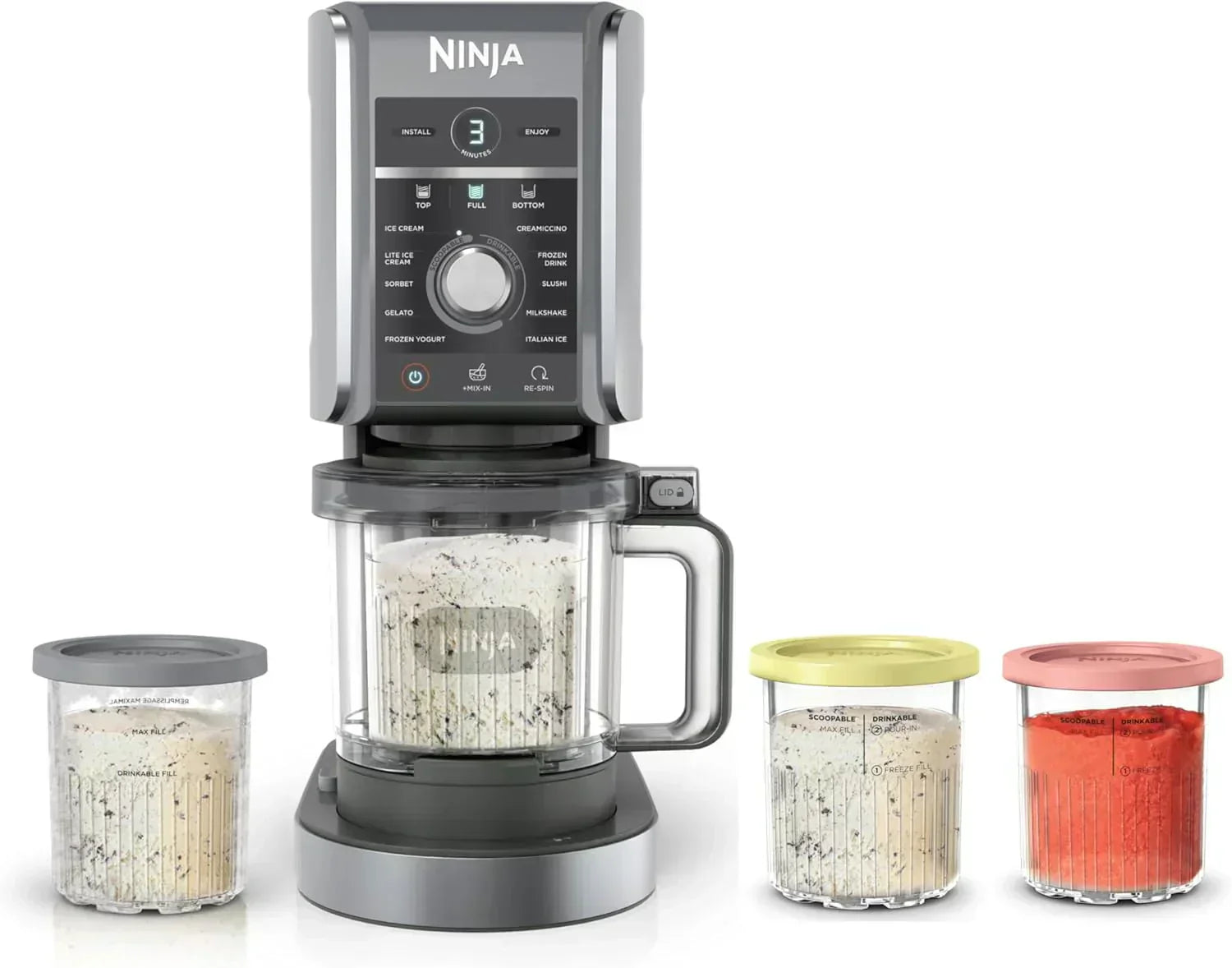 Ninja NC301 CREAMi Ice Cream Maker for Gelato Mix-ins Milkshakes Sorbet Smoothie Bowls More wourant