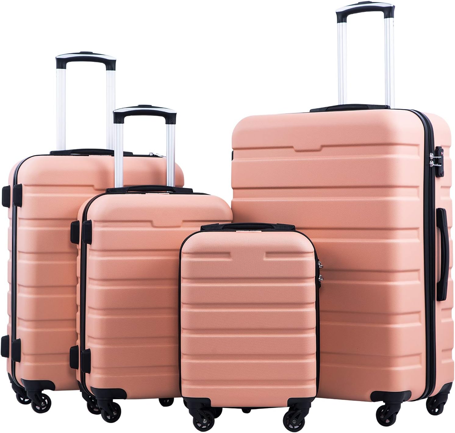 Coolife Luggage 3 Piece Set Suitcase Spinner Hardshell Lightweight TSA Lock wourant
