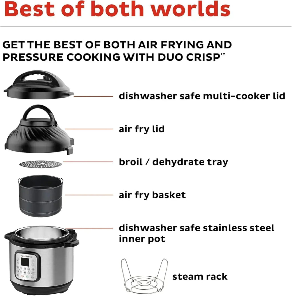 Instant Pot Duo 7 in 1 Electric Pressure Cooker Slow Cooker Rice Cooker Steamer Sauté Pan wourant