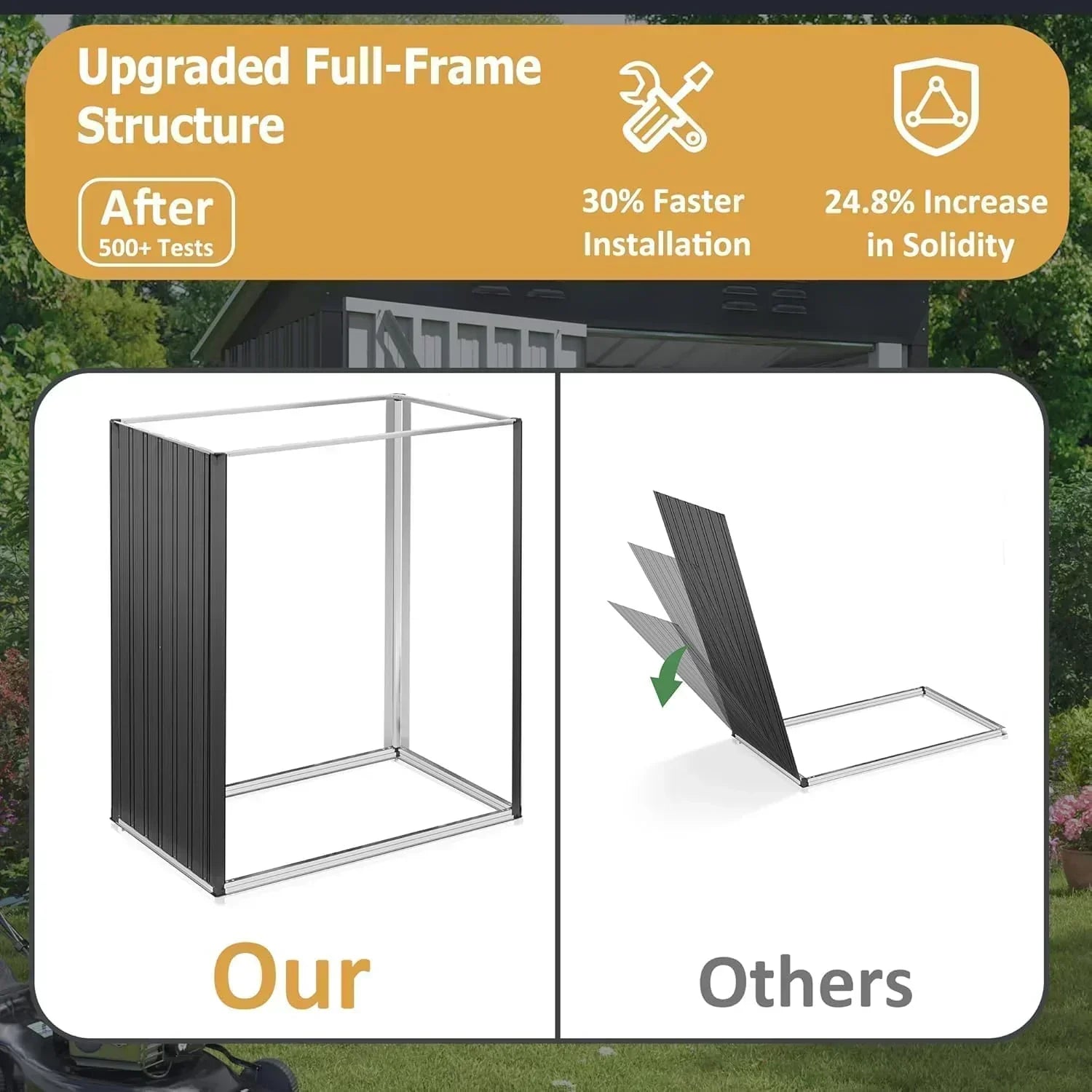 polar aurora 8x12 ft outdoor storage shed metal garden shed frame structure tool sheds wourant