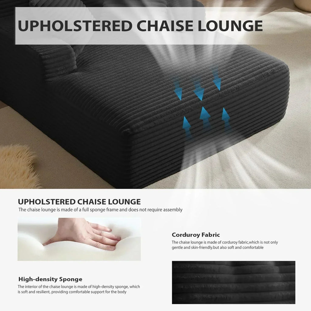 50-inch indoor recliner oversized corduroy upholstered boneless sofa bed deep sleeper sofa wourant