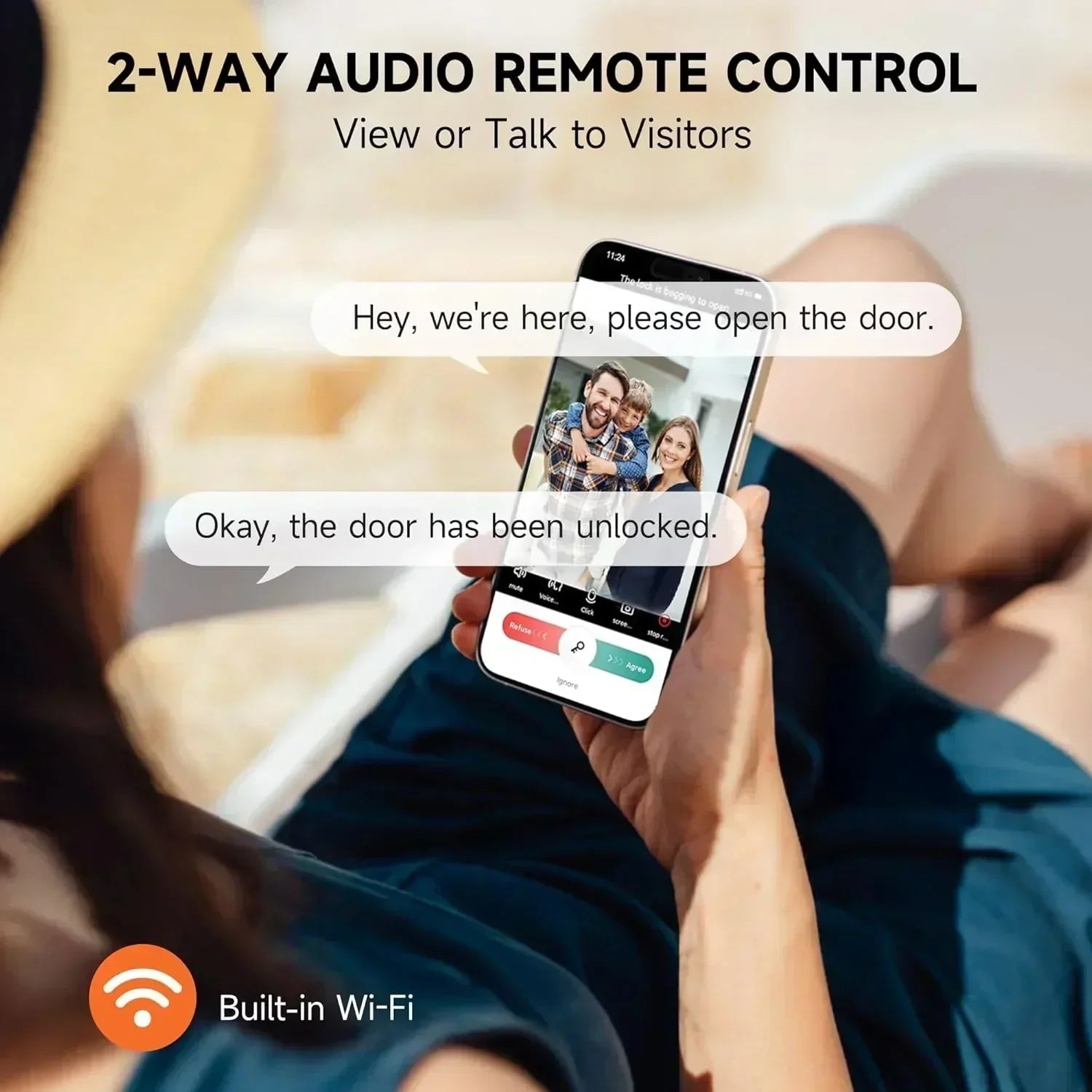 Keyless Entry Door Lock with Camera Fingerprint Smart Door Lock with App Remote Control wourant