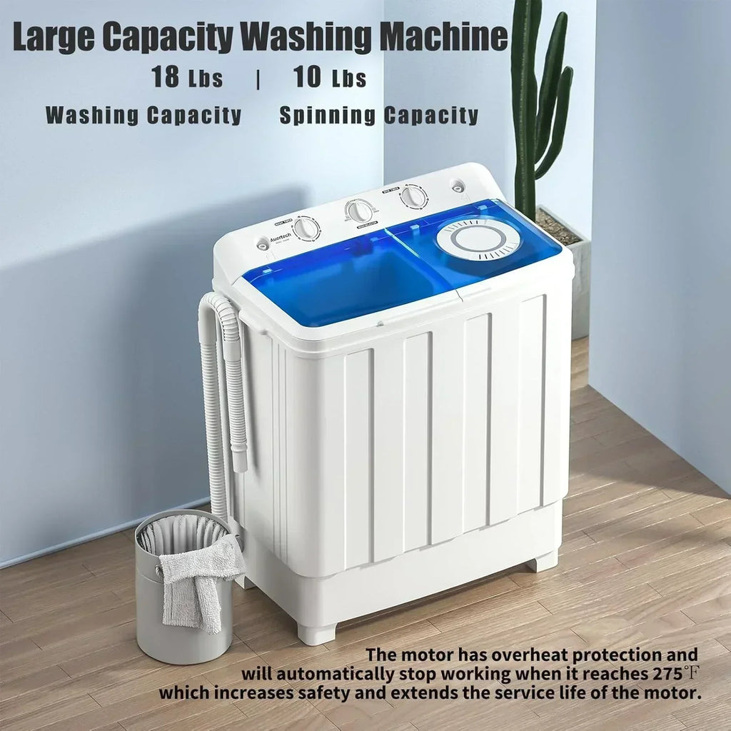 Auertech Portable Washing Machine 28lb Twin Tub Washing Machine Compact Washing Machine wourant