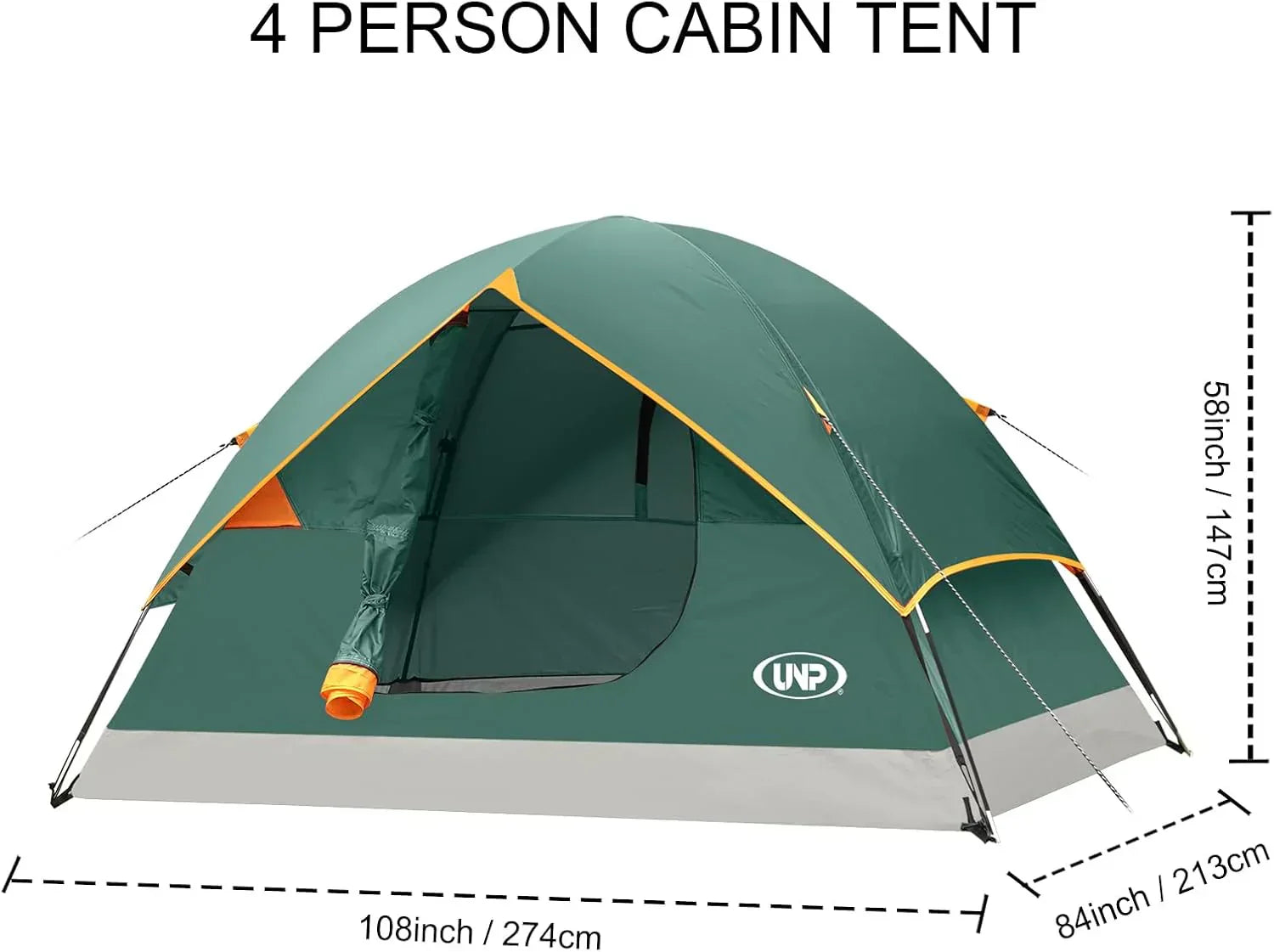 Camping Tent 2/3/4/6 Person Dome Tent Portable Camping Tent Outdoor and Backpacking Beach wourant