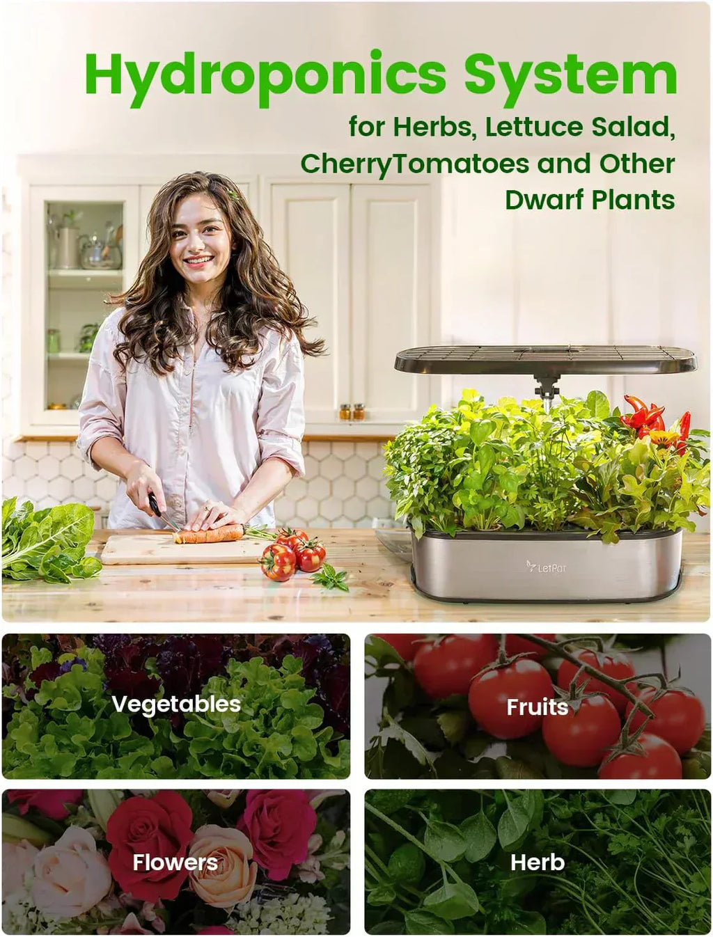 Hydroponic Planting System 12 Indoor Smart Herb Garden Set Indoor Garden App and WiFi Control wourant