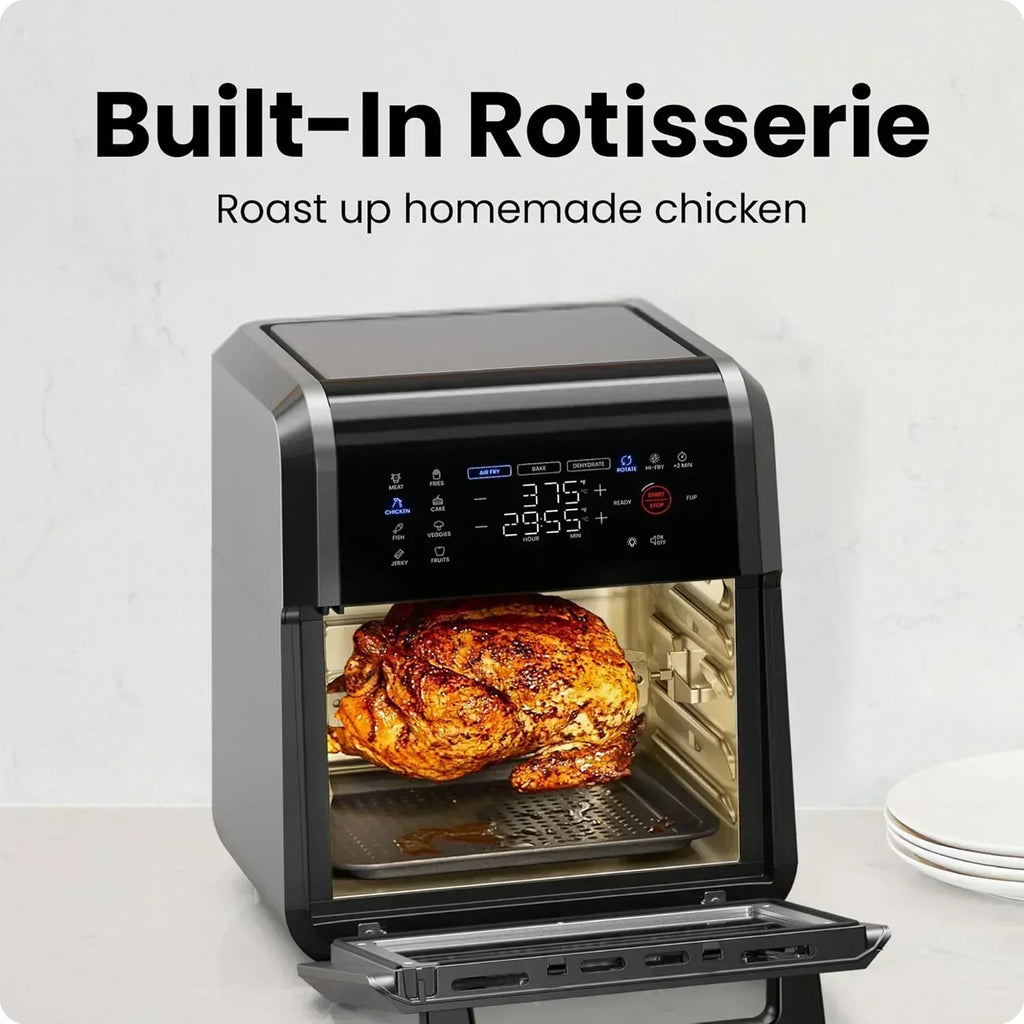 Chefman Compact 6.3-Quart Digital Air Fryer with Rotisserie Dehydrator and Convection Oven wourant