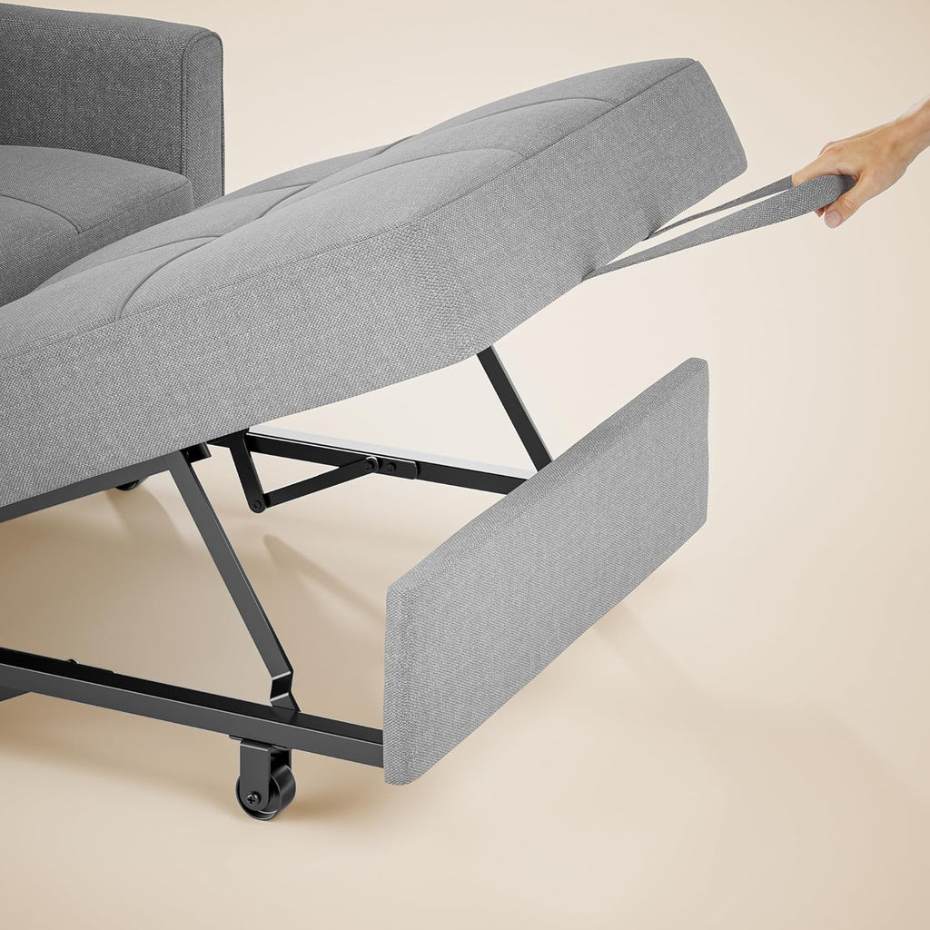Sofa Bed Chair 3 in 1 Convertible Pullout Single Sleeper Chair Bed Spacious Multifunctional Sofa wourant