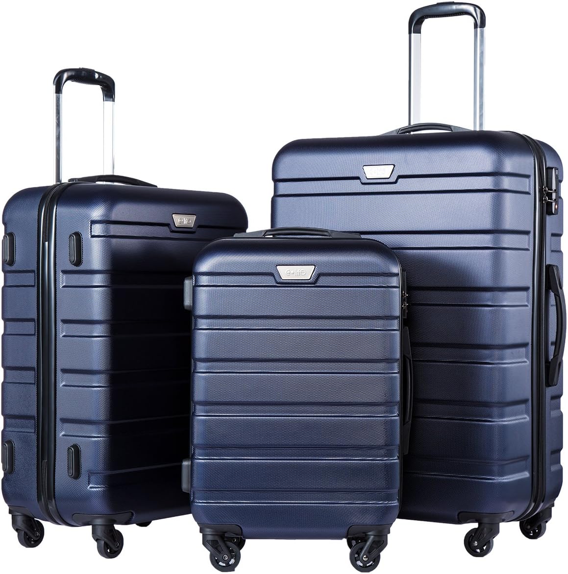 Coolife Luggage 3 Piece Set Suitcase Spinner Hardshell Lightweight TSA Lock wourant