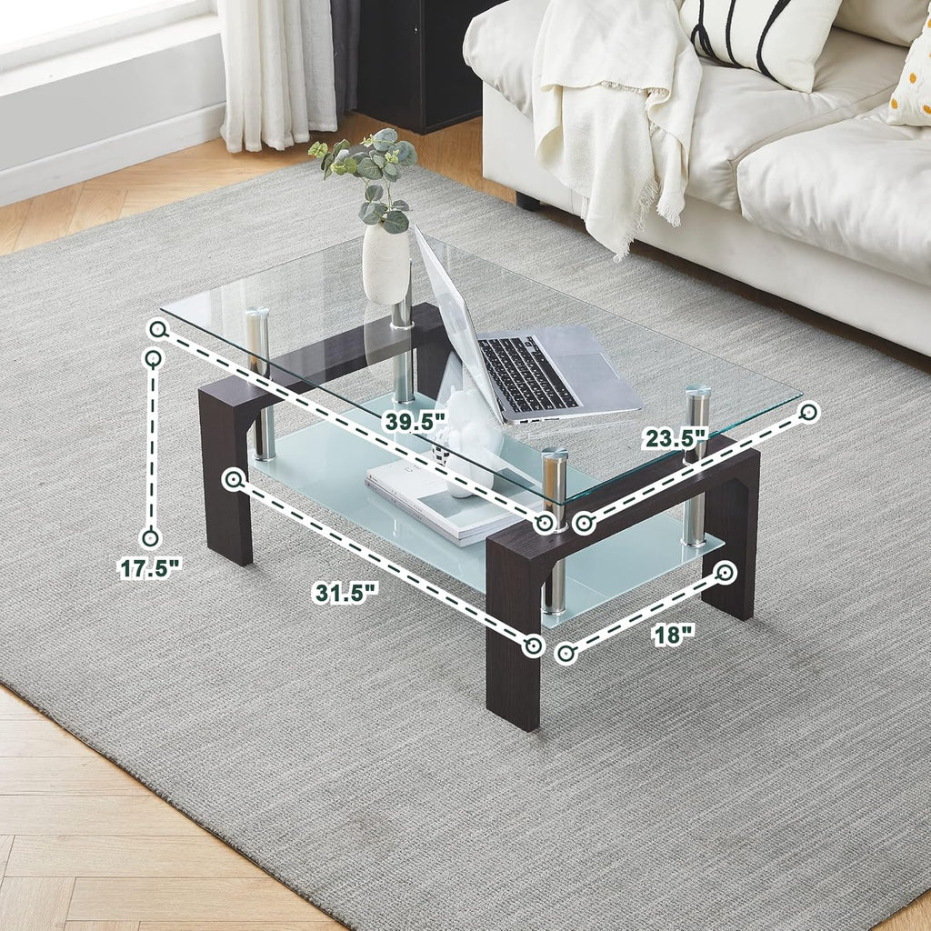 Living Room Rectangle Coffee Table Tea Table Suitable for Waiting Room Modern Side Coffee Table wourant