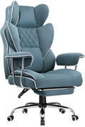 Large high back office chair high back leather gaming chair with footrest wourant
