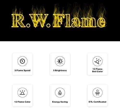 R.W.FLAME 60" Recessed and Wall Mounted Electric Fireplace Low Noise Fit for 2 x 6 Stud wourant