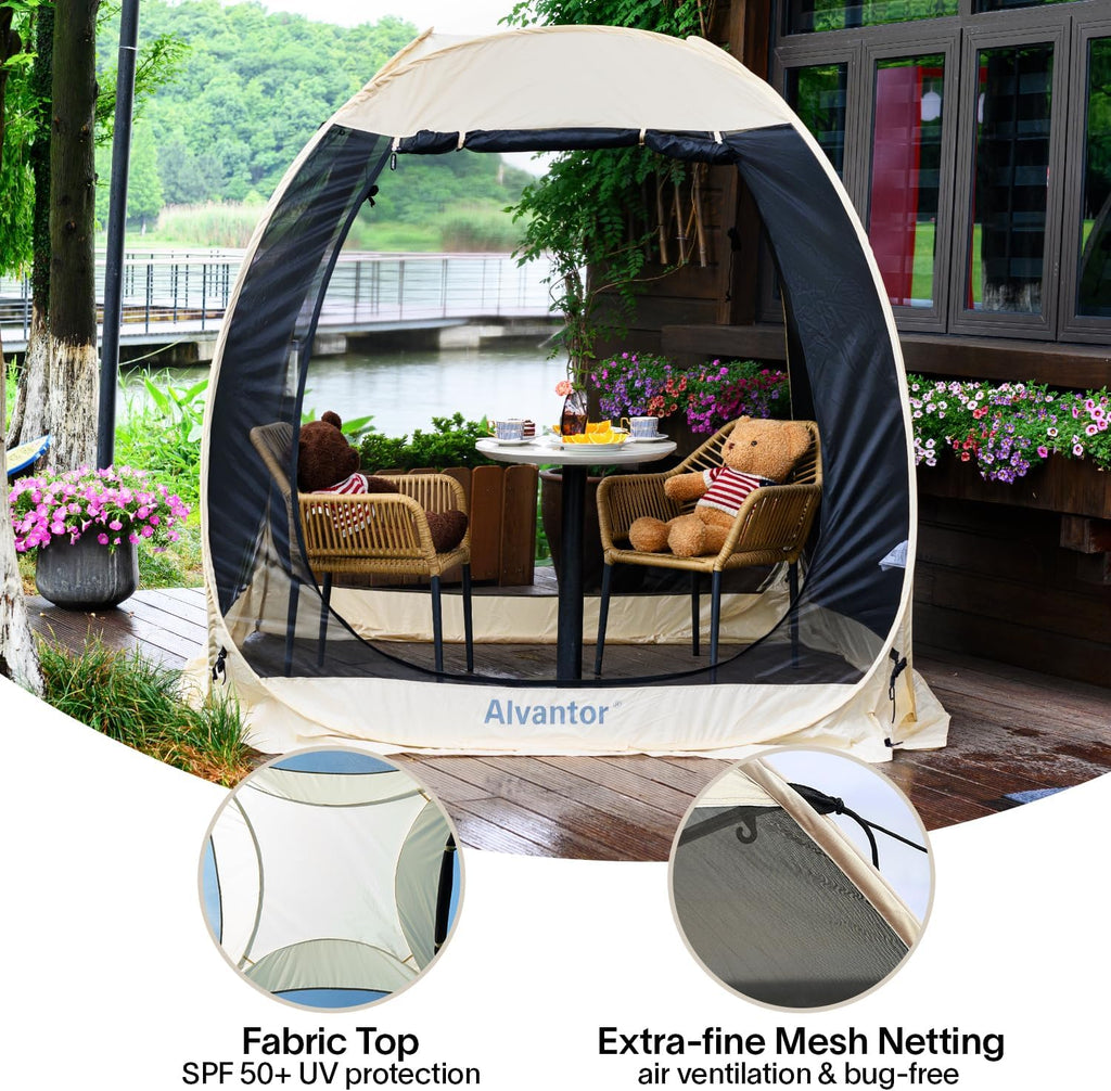 Screen gazebo sleeps 6-10-15 people Igloo-style canopy tent mosquito net on the sides Perfect wourant