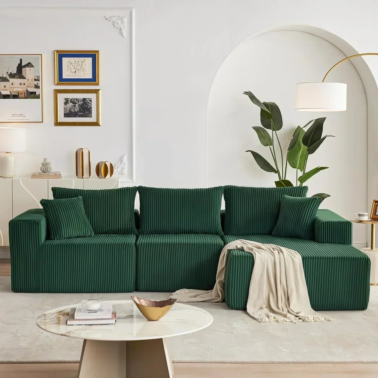 108-inch modular sofa cloud modular sofa with deep seat and reclining chair upholstered sofa wourant