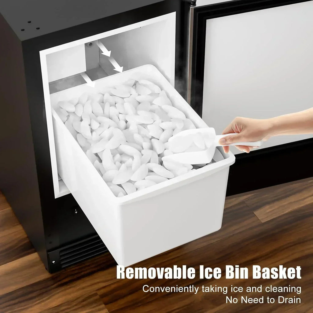 COTLIN 15" W Drainless Under Counter Ice Maker 22 LBS Storage Bin Free Standing wourant