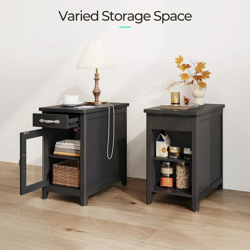 Farmhouse End Table Narrow Side Table Small Nightstand wourant
