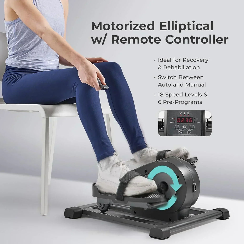 Sunny Health Fitness Smart Mini Elliptical Trainer Indoor Under-Desk Pedal Exerciser wourant