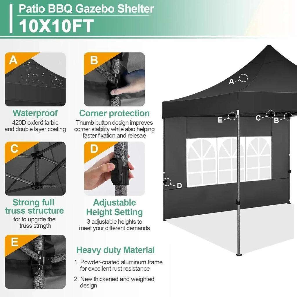 COBIZI 10x20 Heavy Duty Pop up Canopy Tent 6 sidewalls Commercial Canopy Wedding Party Tents wourant