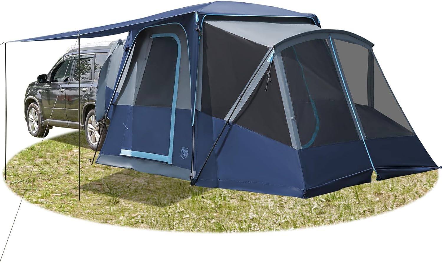 TIMBER RIDGE 5-9 Person SUV Tent with Screen Porch and Awning for Family Camping Weather Resistant wourant