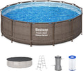 Power Steel Round Above Ground Outdoor Backyard Swimming Pool Set 1,000 GPH Filter Pump wourant